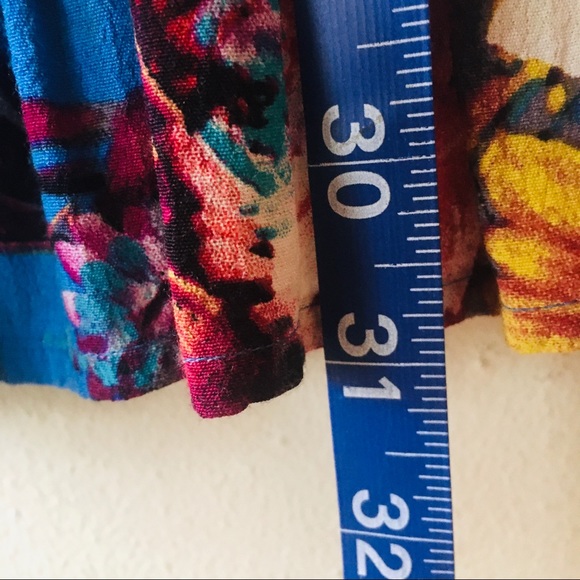 Anthropologie Blue Floral Ruffle Hem Dress - Picture 8 of 8